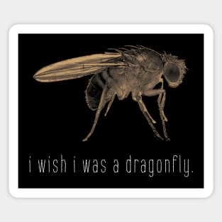 i wish i was a dragonfly Sticker